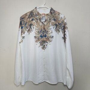 Women's Mazik Button Front Shirt Sz Medium